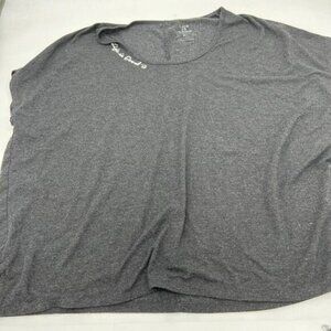 Life Is Good Embroidered Body Tee Shirt Dark Gray Women’s XL